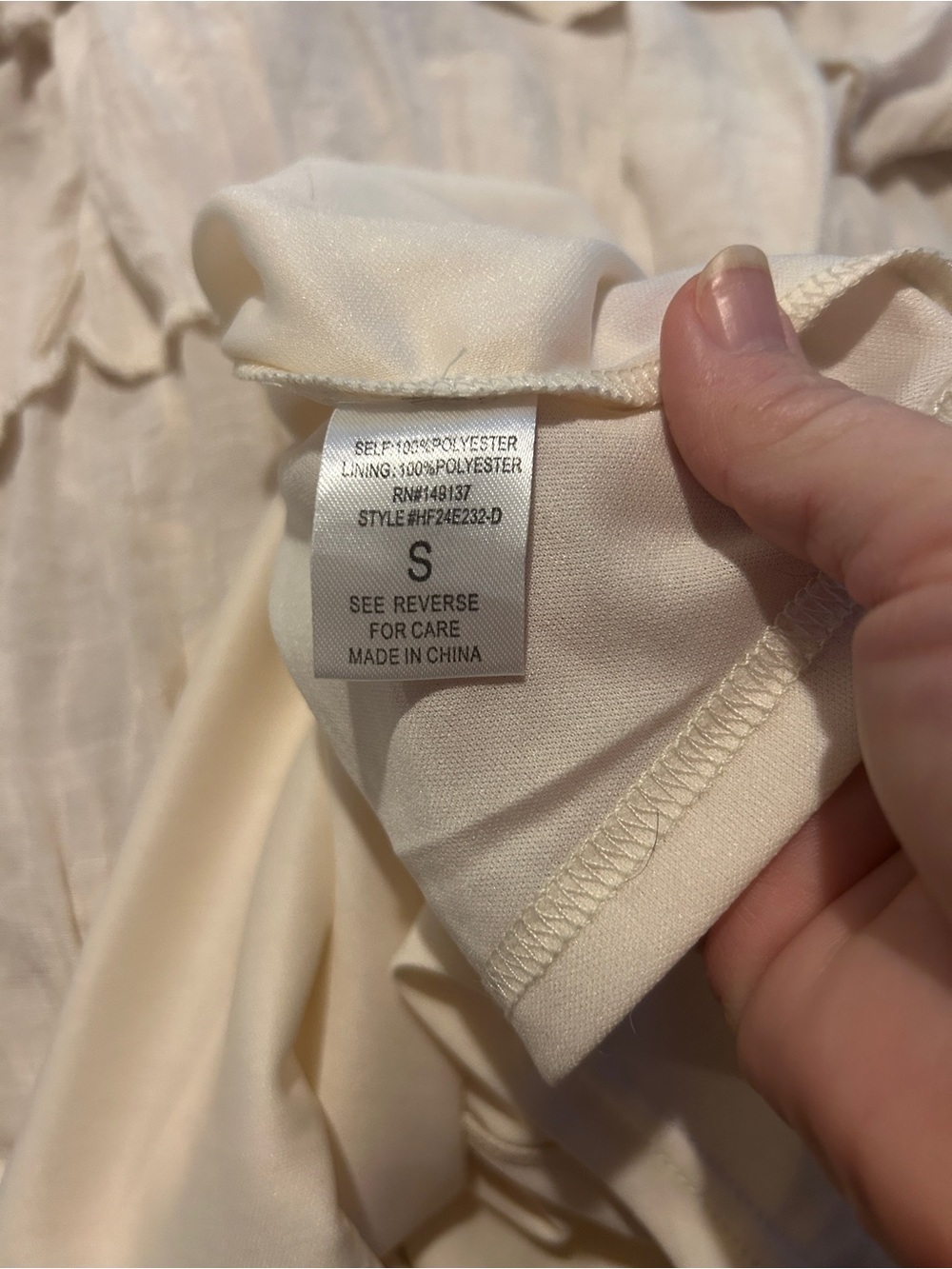 HYFVE Cream Ruffle Mini Dress - Picture 6 of 6